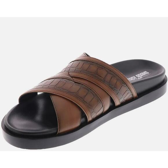 Stacy Adams 10m men’s croco embossed slides. - Picture 3 of 15